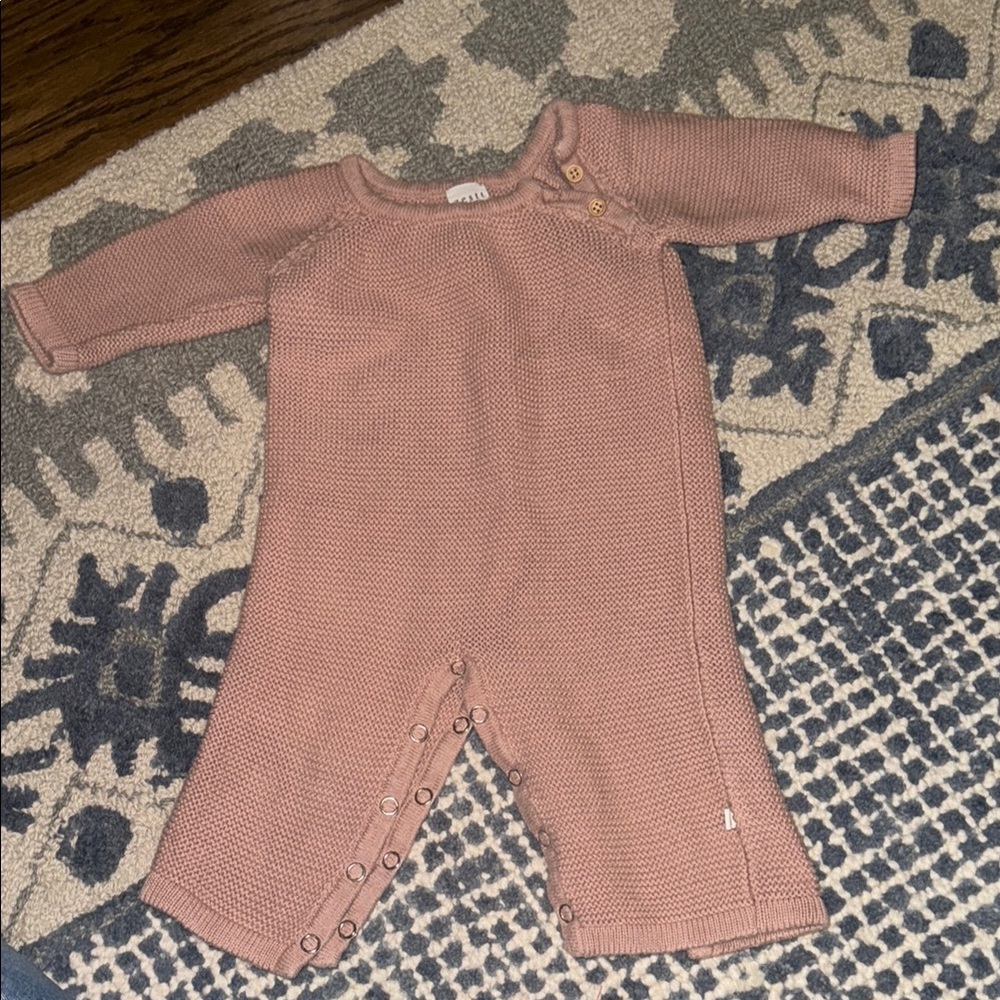 Zesty organic dusty rose Knit Kids One Piece